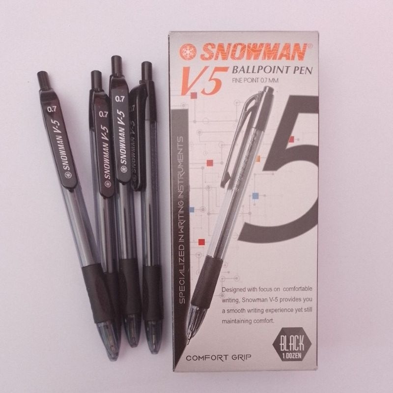 Pulpen Snowman V-5 1 Lusin/12 Pulpen