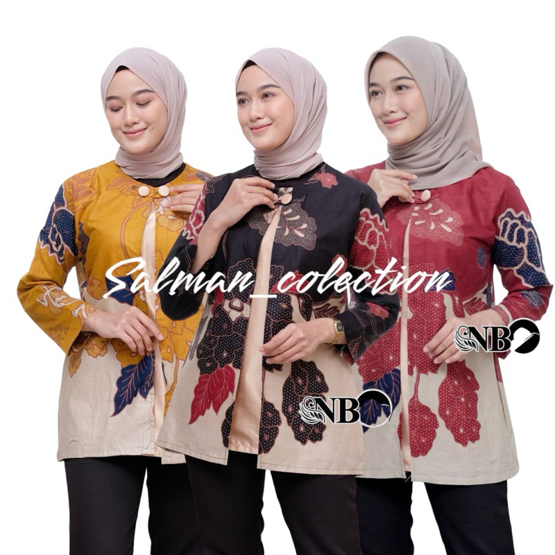Batik Wanita Modern Atasan Batik Wanita Lengan Panjang Bolero Bahan Katun