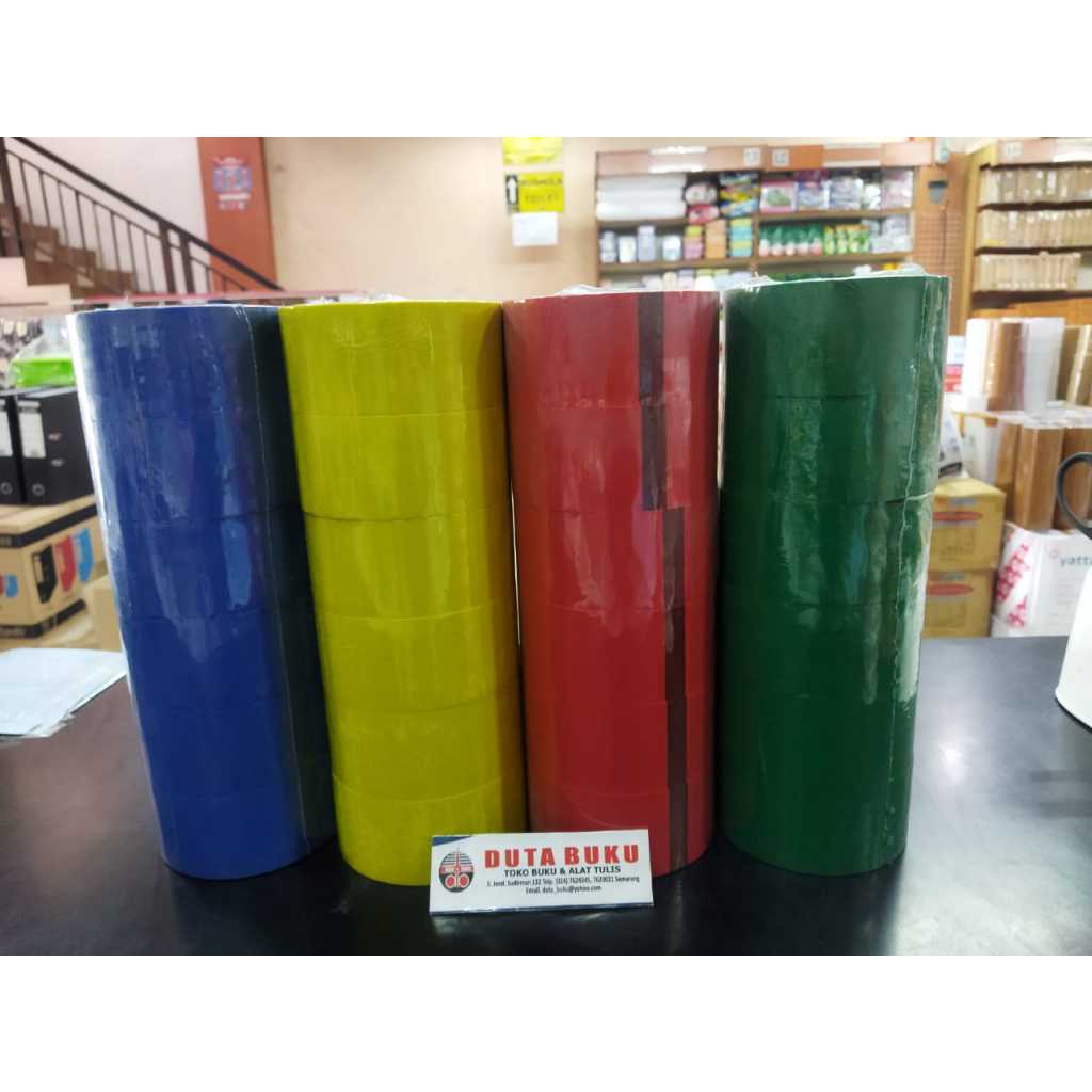 Lakban Warna Warni Ecer / Lakban OPP warna Lakban Fragile Merah