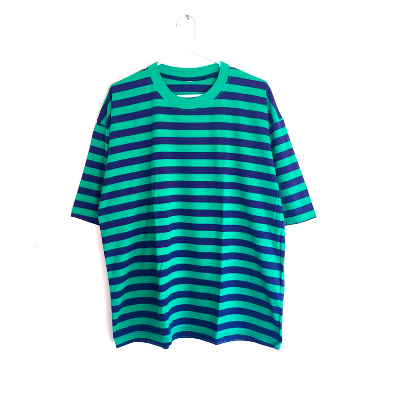 Oversize stripe tshirt kaos salur uniqlo covernat