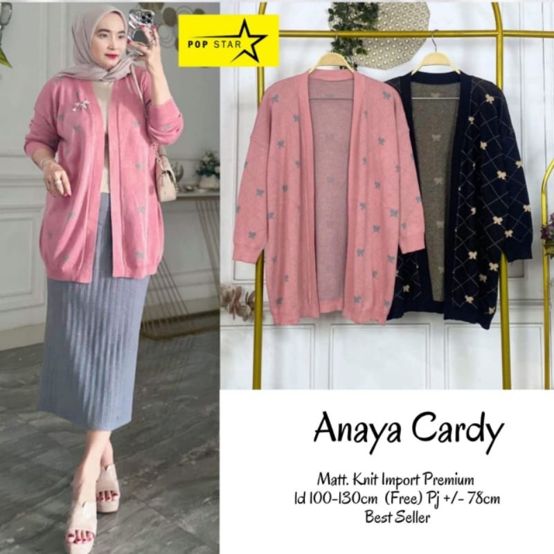 CARDIGAN WANITA JUMBO/KANAYA/CARDIGAN WANITA KNIT IMPORT PREMIUM JUMBO LD 130 CM FIT XXXL