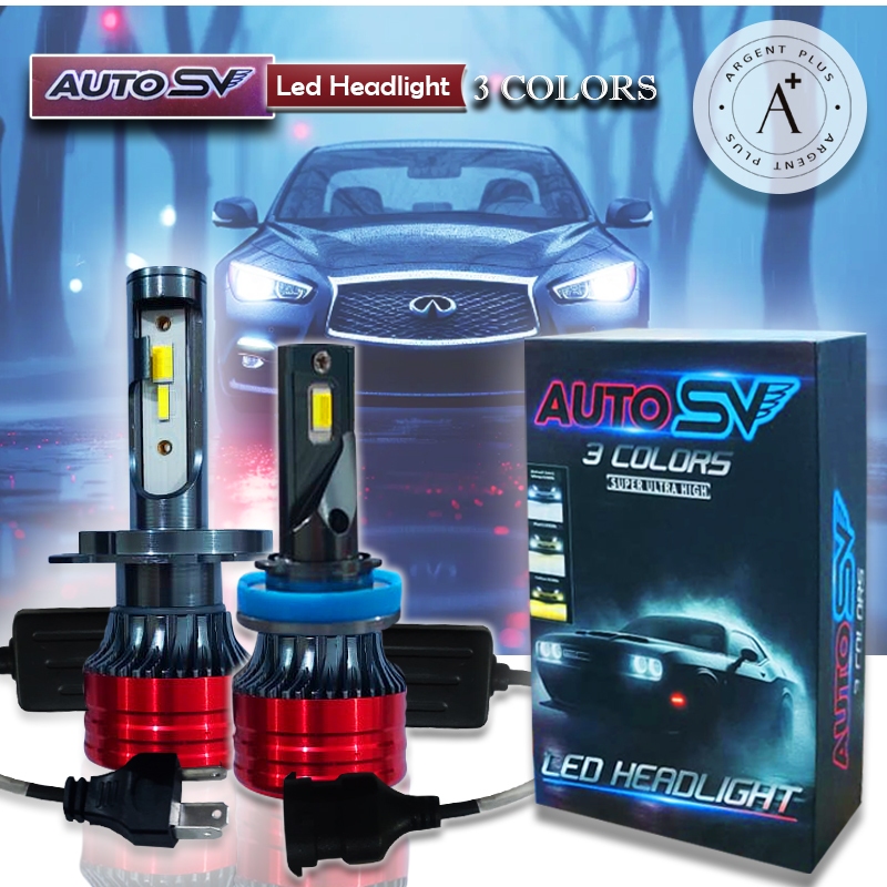 Lampu Led Headlight Headlamp Foglamp Mobil AUTO SV 3 Warna H4 H11