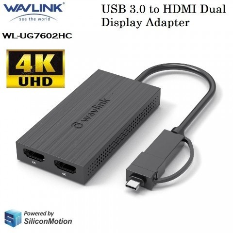 WAVLINK USB to HDMI 4K USB C to HD Display Adapter USB3.0 to HDTV