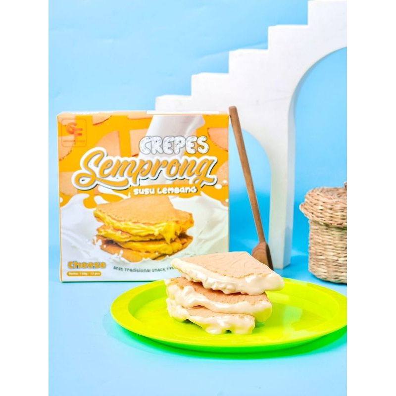 

Crepes semprong Susu Lembang Rasa Cheese Oleh-Oleh Khas Bandung 12 pcs 165 gram