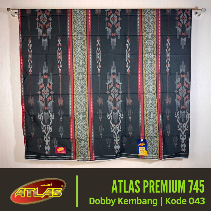 Sarung Atlas Premium 745 Gold Motif Dobby Kembang