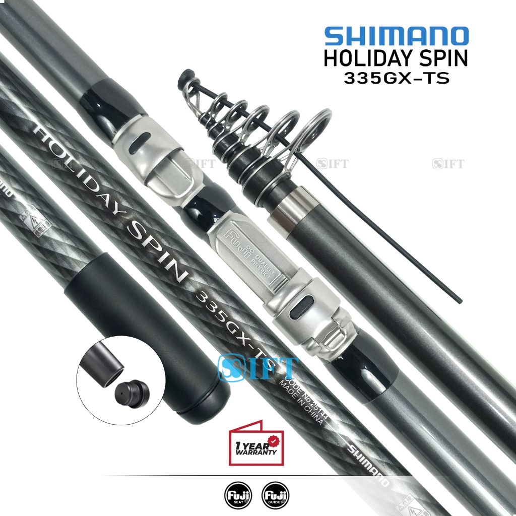 Joran Surf SHIMANO HOLIDAY SPIN | Fuji Guides + Seat | Pasiran Laut | Teleskopik [23] Resmi IFT