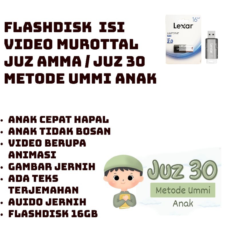 USB FLASHDISK MUROTAL QURAN JUZ 30 - JUZ AMMA METODE UMI