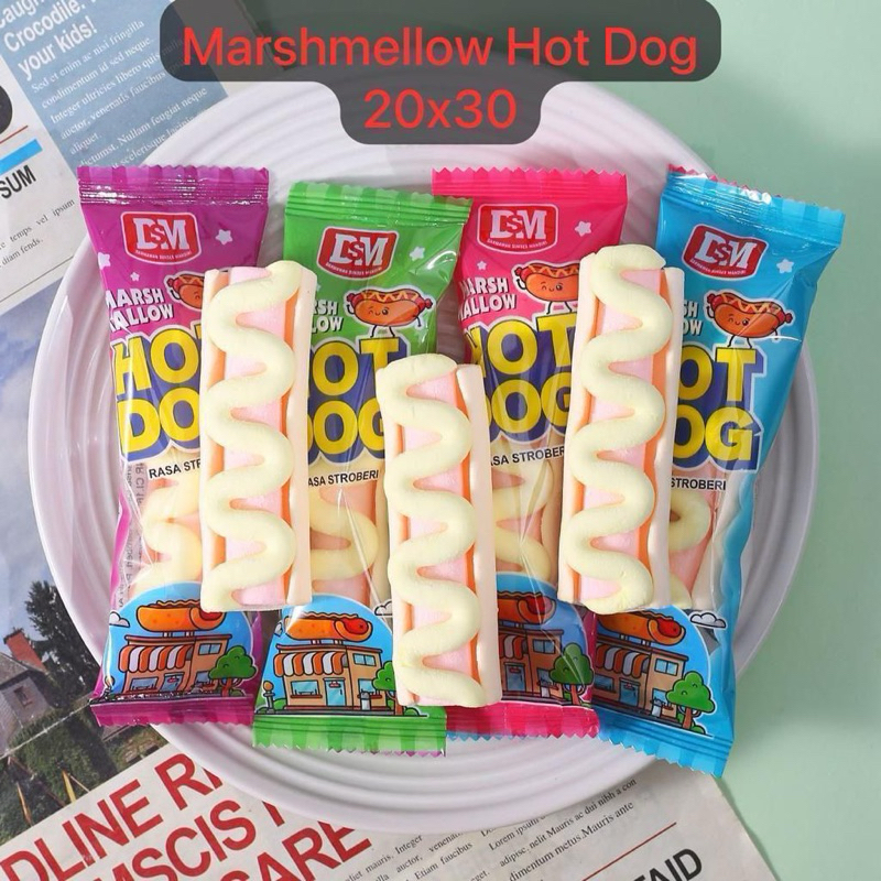 

MARSHMALLOW HOT DOG ISI 30 pcs
