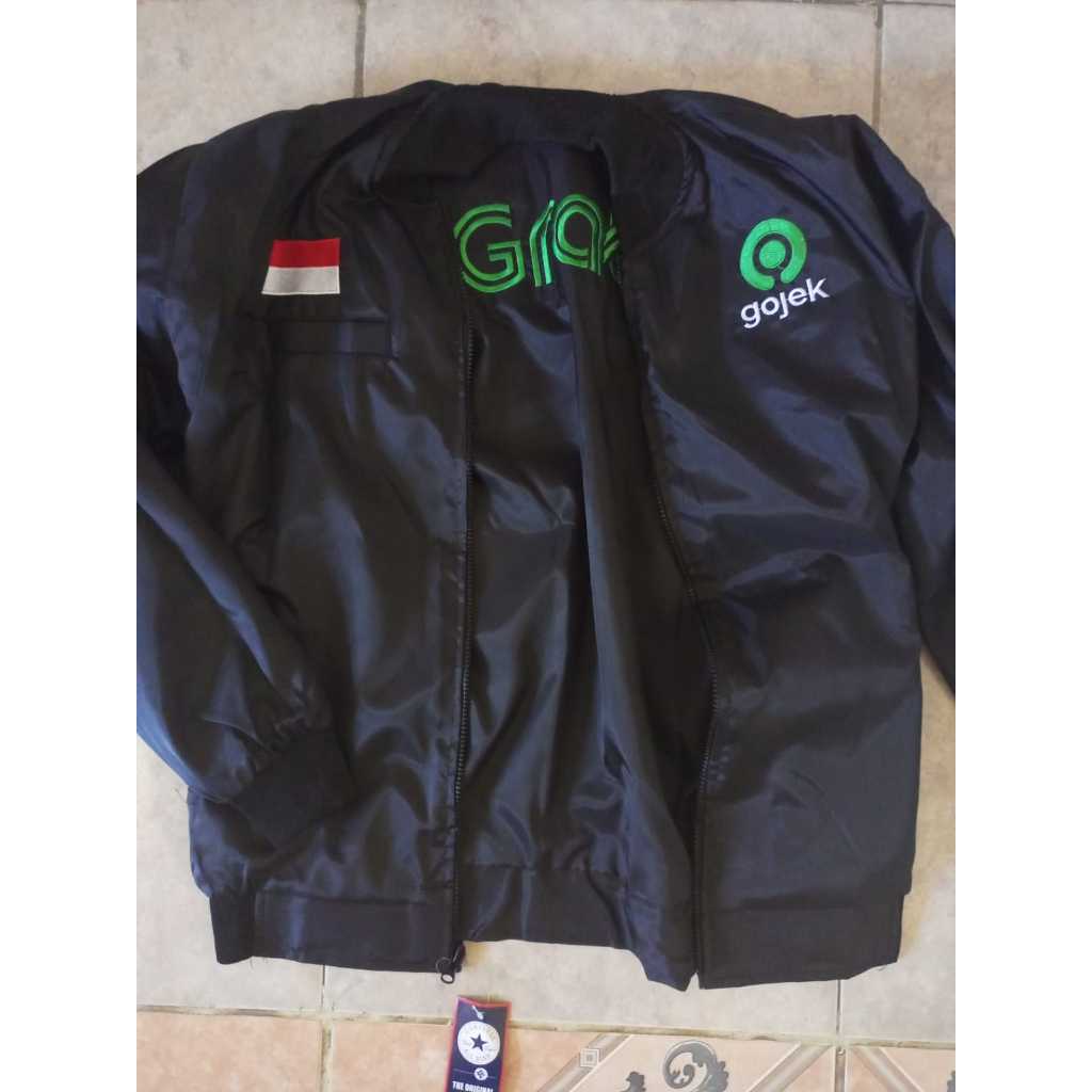 JAKET HITAM GOJEK BOLAK BALIK GRAB MURAH