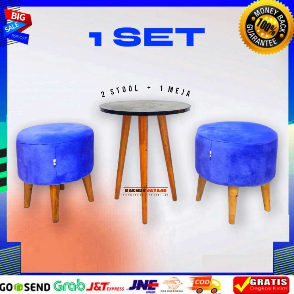 Stool Sofa - Kursi Teras Set 2 Kurs + 1 Meja Minimalis