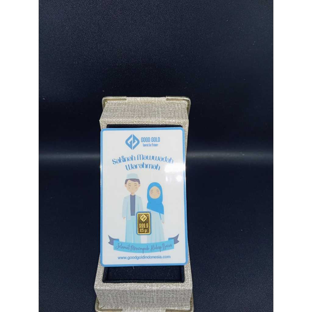 :  Logam Mulia Good Gold Sakinah Mawadah Warahmah 0,5 Gr 24K Fine Gold 999.9