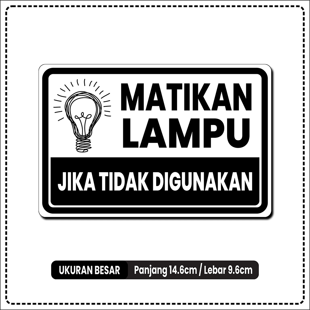 

STIKER MATIKAN LAMPU BAHAN VINYL ANTI AIR