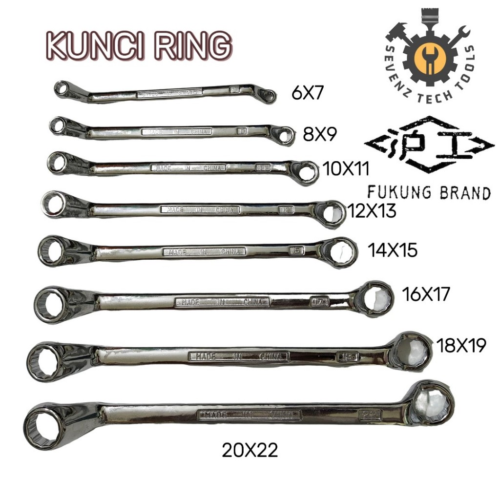 KUNCI RING FUKUNG 6-22MM ASLI FUKUNG KUNCI RING MURAH DAN BAGUS 6-22MM