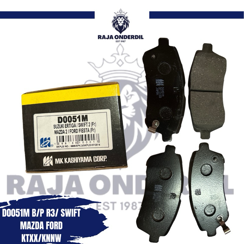 D0051M KAMPAS REM DEPAN ERTIGA SUZUKI BRAKE PAD FRONT MK KASHIYAMA