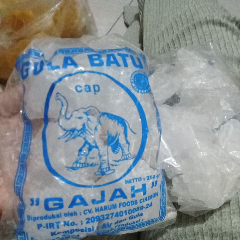 

GULA BATU KRISTAL CAP GAJAH 250 GRAM KHAS CIREBON