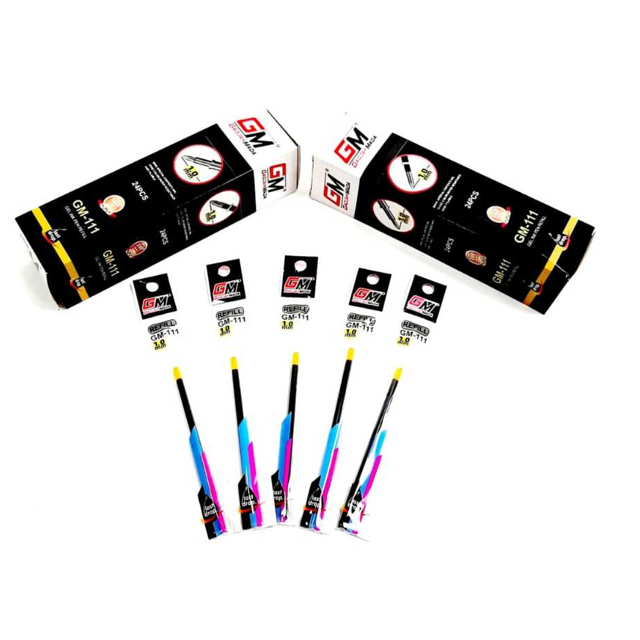 

Harga Grosir 1kotak/24pcs refill Pulpen 1.0mm GM-111 Hitam