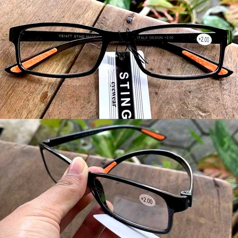 KACAMATA BACA MODEL LENTUR PRIA WANITA TERSEDIA UKURAN PLUS 1.00 SAMPAI PLUS 4.00 BONUS BOX DAN LAP