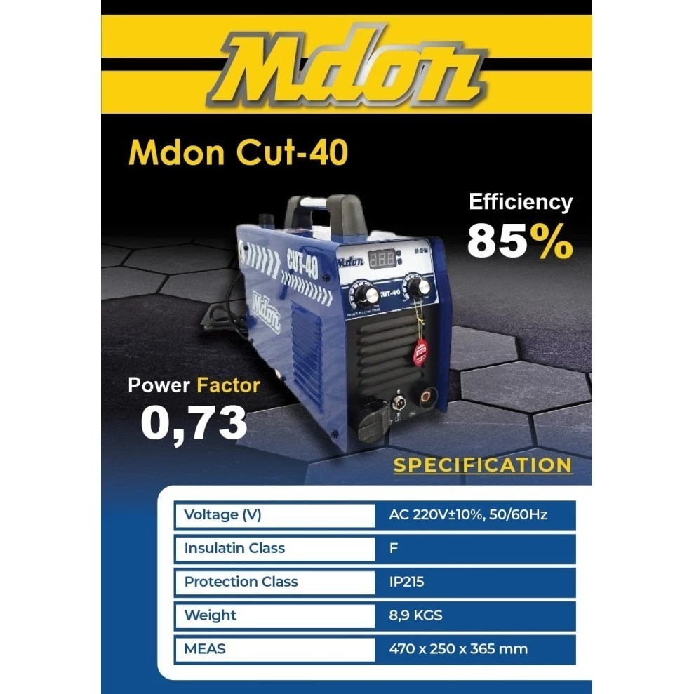 MDON Mesin Las Potong CUT 40 MDON / Cutting Plasma Welding Trafo Travo CUT-40 Mesin Las Inverter CUT
