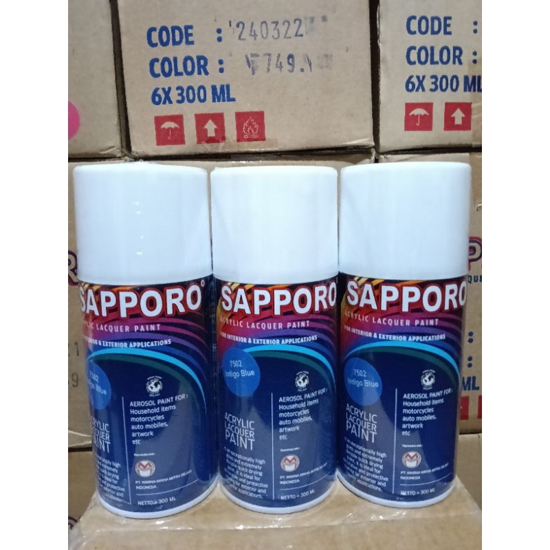 Pilok  Pilox Sapporo 300ml saporo 300ML SAPORO spray 300ml 7502 indigo blue