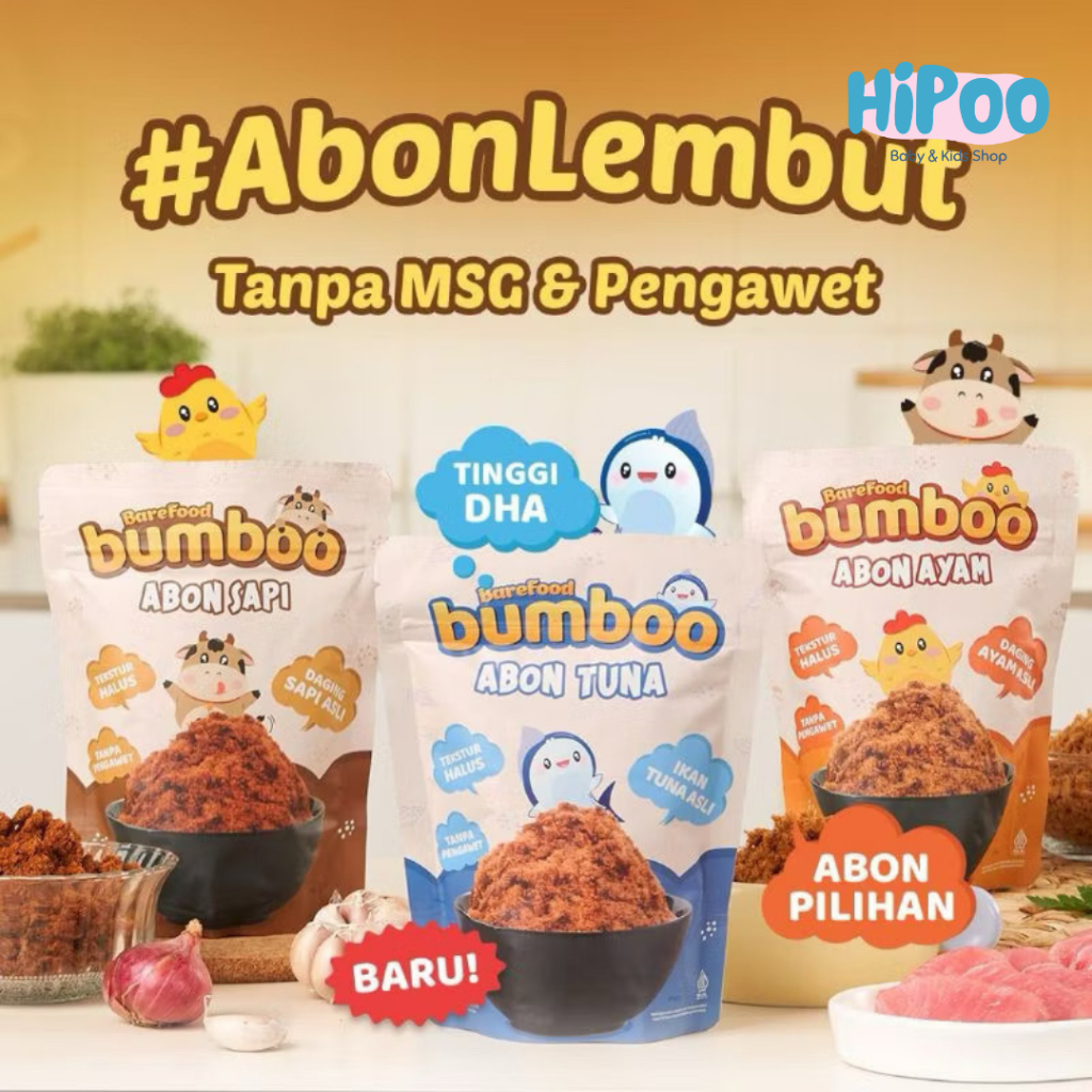 

BUMBOO Abon Ayam Sapi Tuna - Tekstur Lembut MPASI Si Kecil - Sumber Protein - Tanpa MSG - Tanpa Pengawet