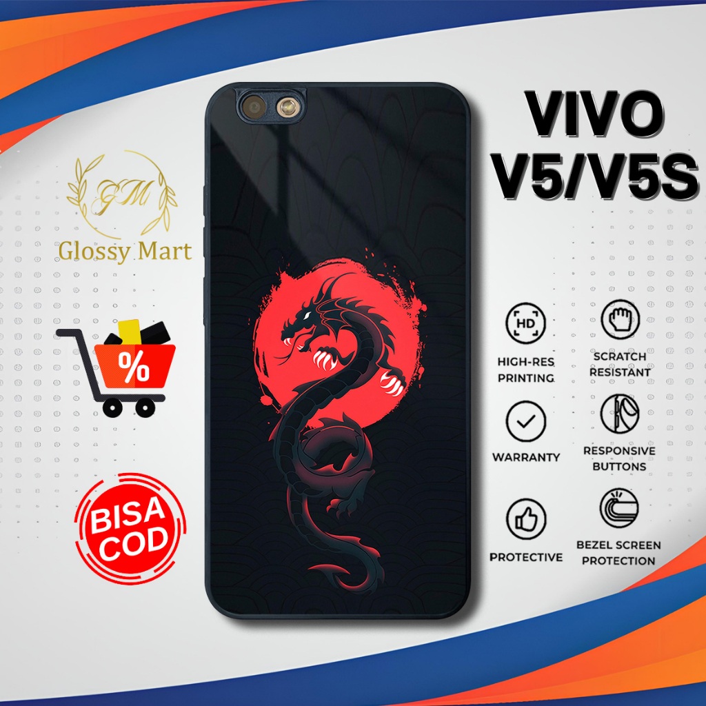 Casing Vivo V5 V5s Terbaru Hardcase Softcase Glossy Dragon Termurah Case Vivo V5 V5s Terlaris