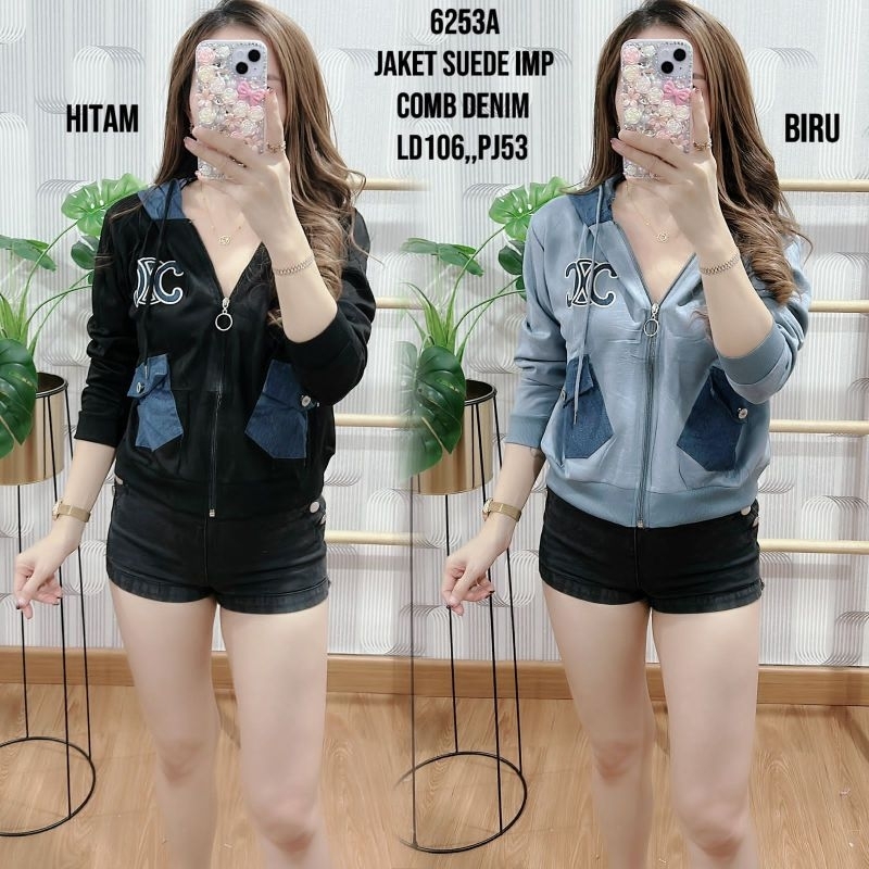 [BSIC] JAKET WANITA SUEDE IMPORT SELETING TANGAN PANJANG