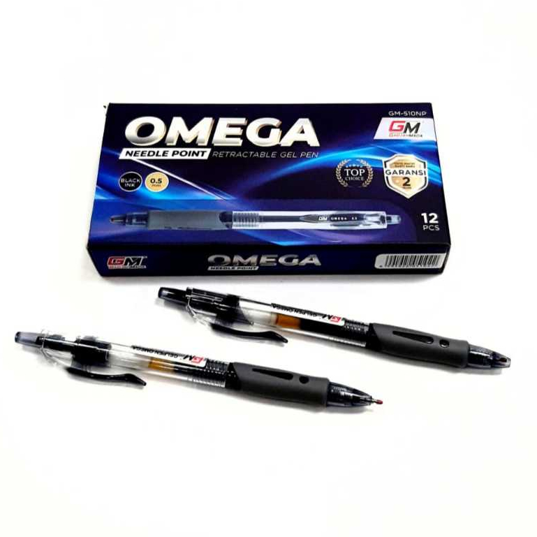 

Harga Grosir (1kotak/12pcs ) Pulpen Gel GM-510NP OMEGA 0,5mm GADJAH MADA