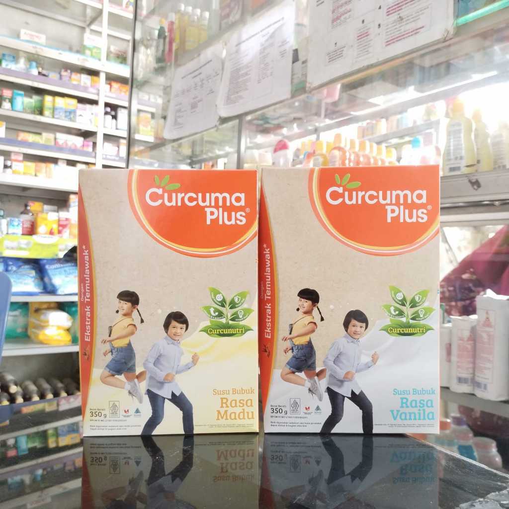 CURCUMA PLUS SUSU 350 GR  susu curcuma plus rasa madu susu curcuma plus rasa vanila