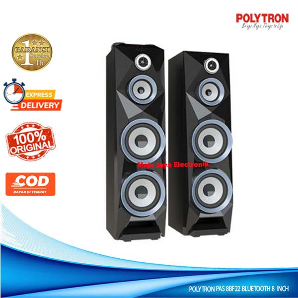 Speaker Aktif POLYTRON PAS 8BF22 Bluetooth Karaoke USB Super Bass 8 inch
