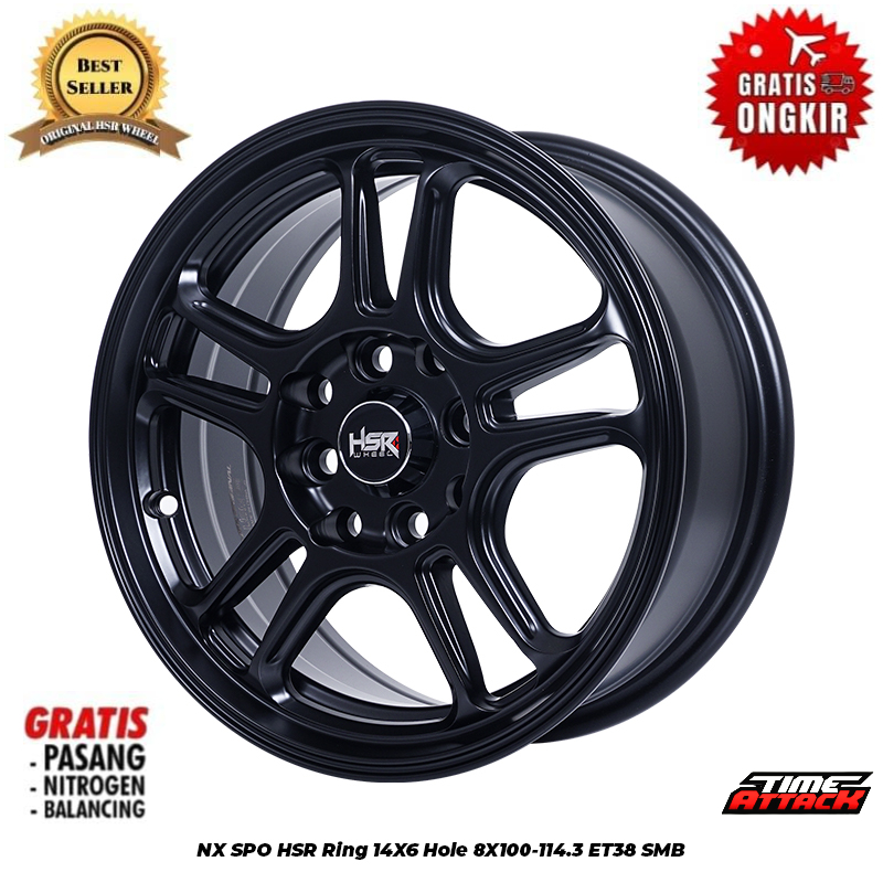 Velg HSR Promo Tipe NX SPO R14 Cocok Untuk Mobil Brio Satya