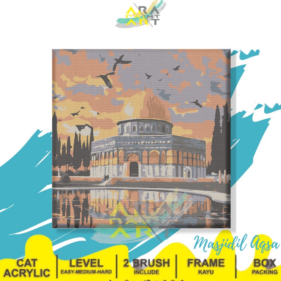 

KODE H68K MASJIDIL AQSA SERIES Paint by numbers kit I MASJID AQSA I Painting I Painting by number I Kado Wisuda I Kado unik