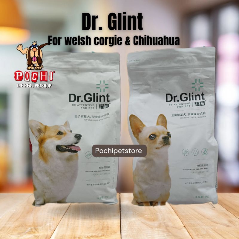 DR GLINT FOR WELSH CORGIE & CHIHUAHUA 2KG/MAKANAN ANJING RAS KECIL/DRY FOOD DOG KEMASAN FRESPACK