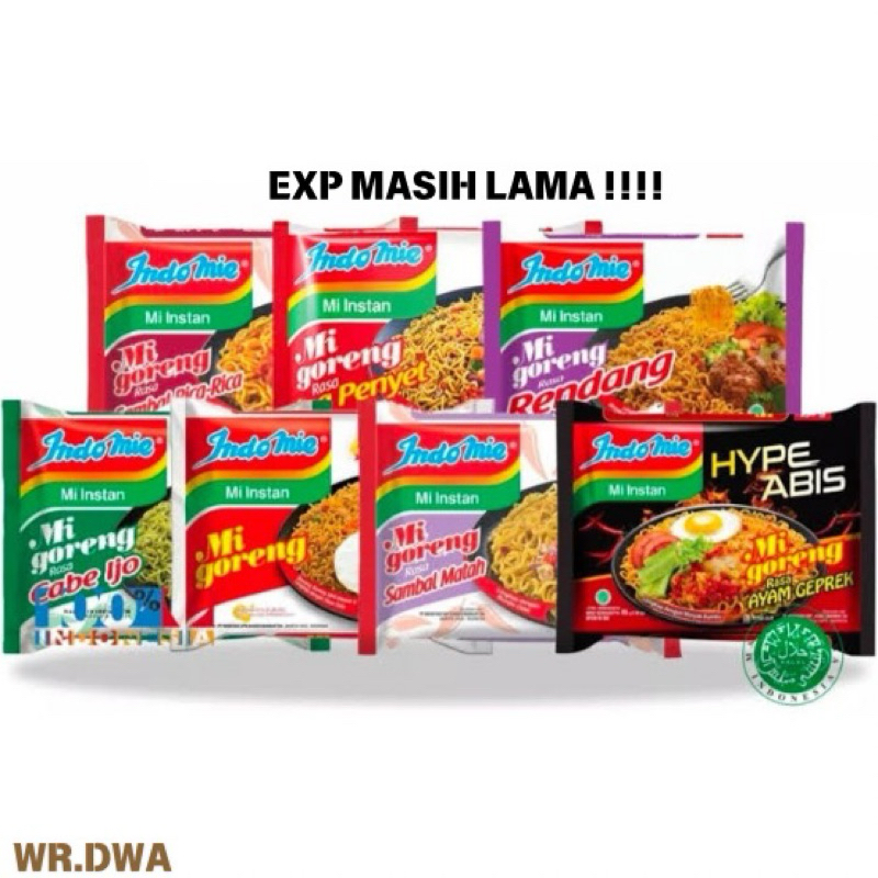 

Indomie Goreng All Varian Indomie Goreng Cabe ijo, Indomie Goreng Rica Rica, Sambal matah ,Goreng rendang,Indomie goreng Ayam geprek