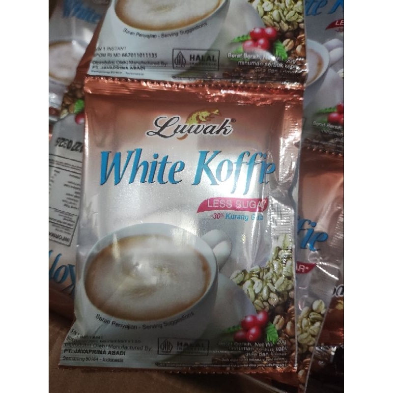 Luwak White Koffie Premium Less Sugar (renceng)