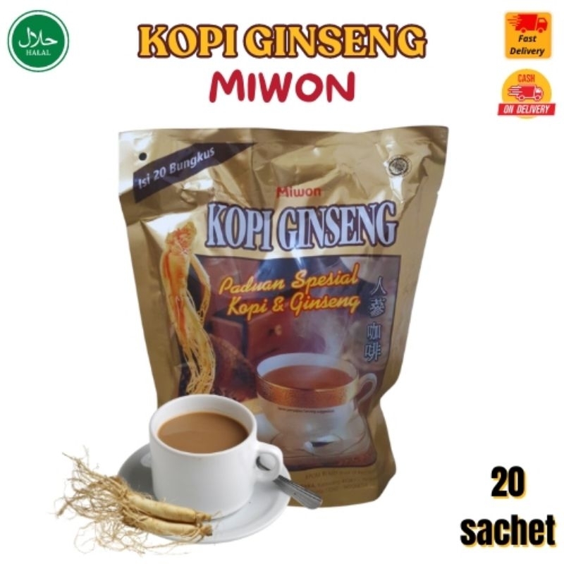 

Kopi ginseng Korea miwon 1pack 20bks