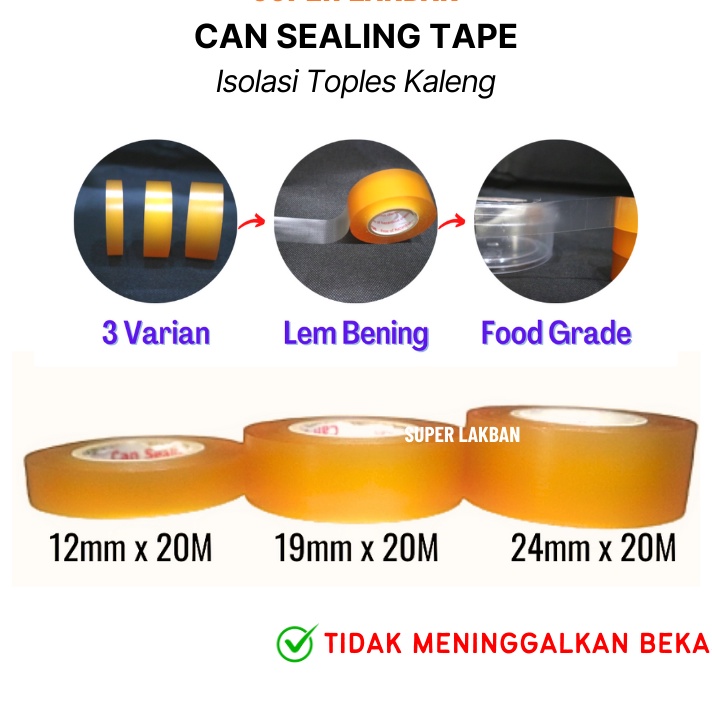 

TERBARU Isolasi Toples Kaleng Biskuit Can Sealing Tape Selotip Toples Food Grade Free of Hazardous Chemical