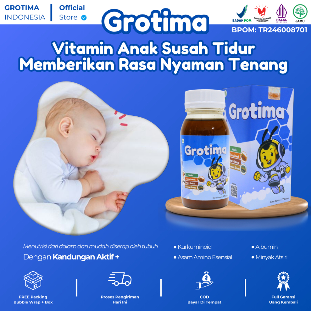 Grotima Herbal Anak Membantu Mengatasi Susah Tidur dan Obat Anak Susah Tidur