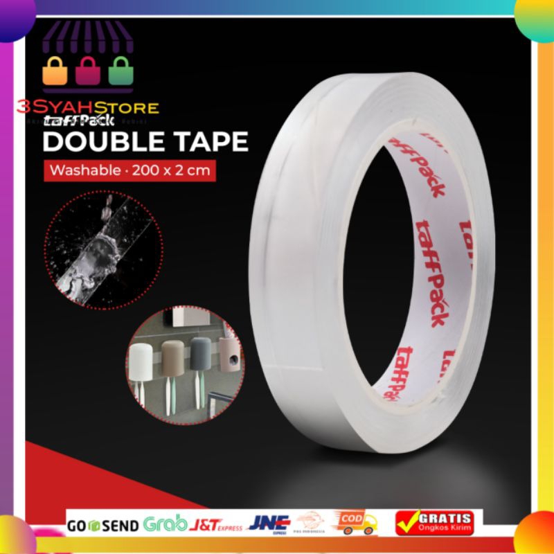 

Double Tape Taffpack Adhesive Washable Sticker 200x2cm