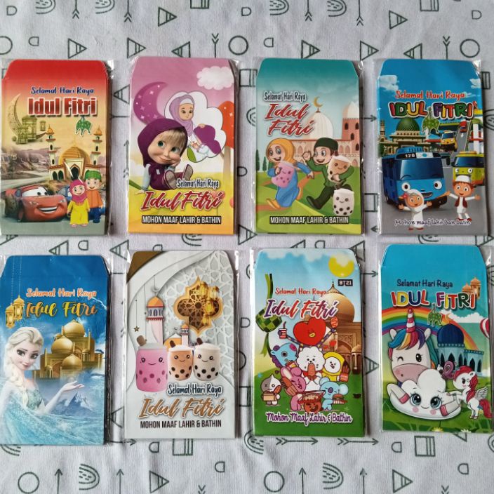 

PROMO TERMURAH Amplop Lebaran Medium 1 Pcs Amplop Ulang Tahun Kartun Ampau Lebaran Angpau