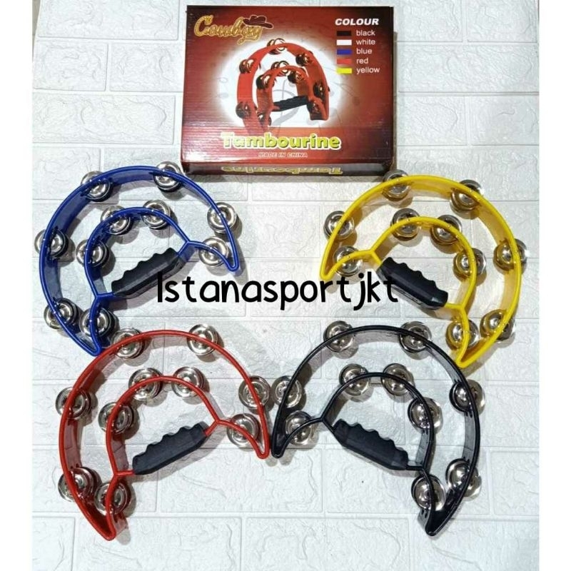 Alat Musik Tamborin Cowboy Duoble Kecrekan