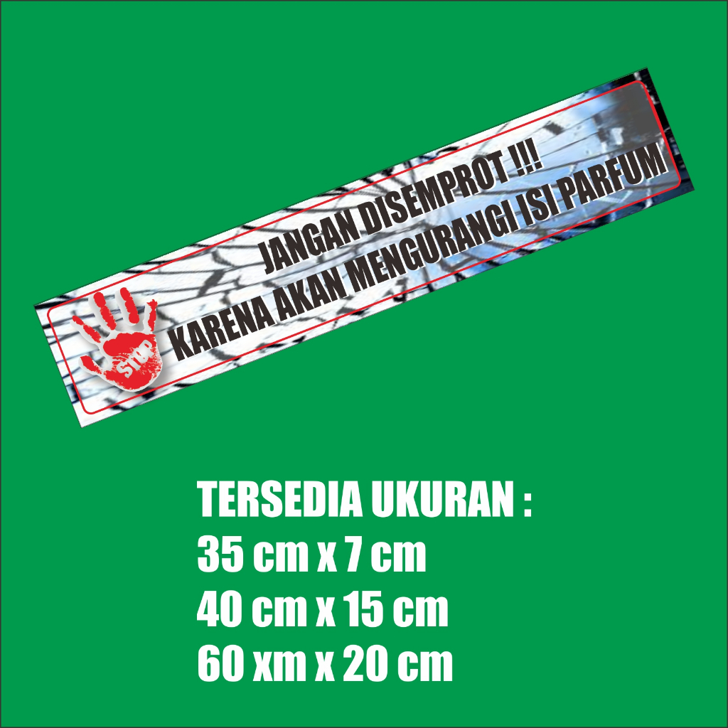 

stiker jangan di semprot