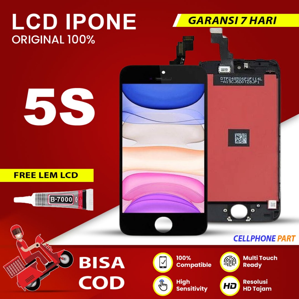 【ORIGINAL】LCD IPHONE 5S FULLSET TOUCHSCREEN