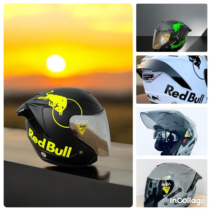 Helm G2 Optimax Red Bull Paket Ganteng Iridium