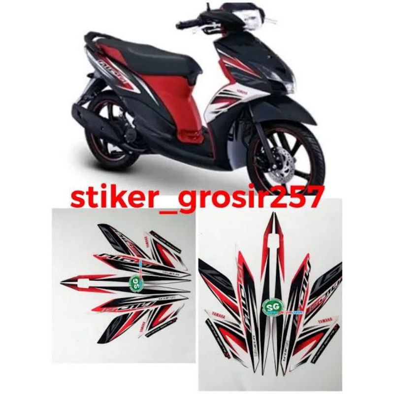 Lis les polet sticker strip stripping stiker setiker motor Yamaha Mio GT Mio soul GT tahun 2014 Warn