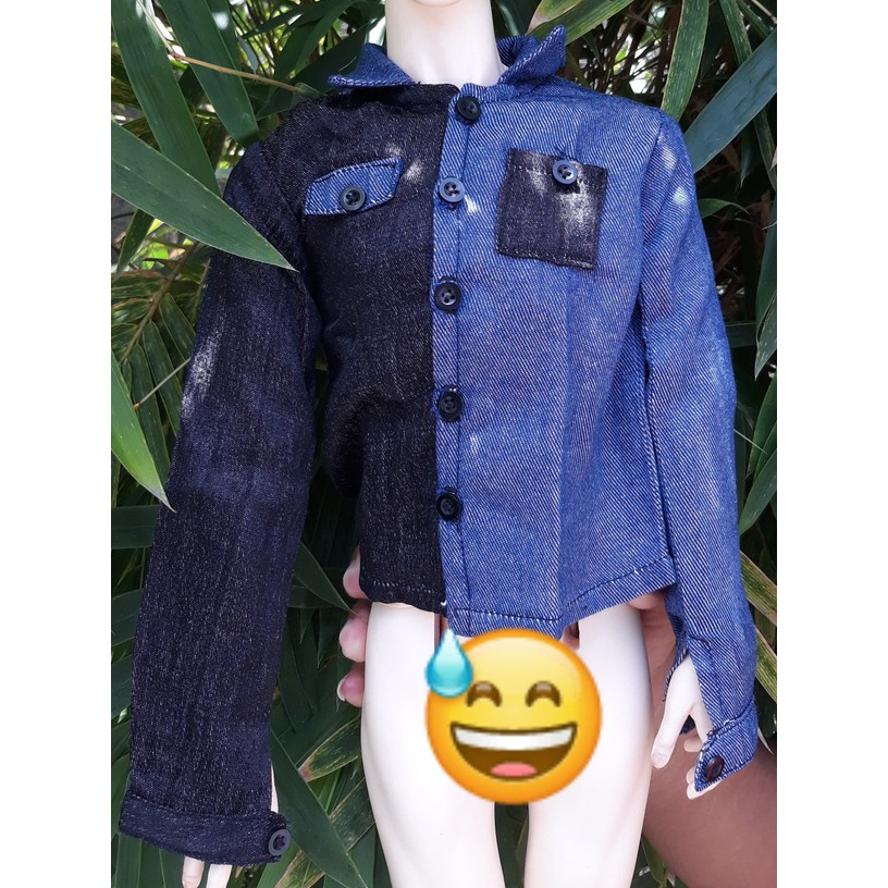 Baju Doll BJD 1/3 atau 60cm keatas sekitar 65cm ala Jeans Hitam dan Biru, Home Made AINOHARUMinus di