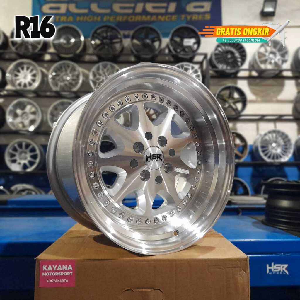 Velg HSR R16 Lebar 8/9 Pcd 8x100-114,3 ET/Offset 25/15