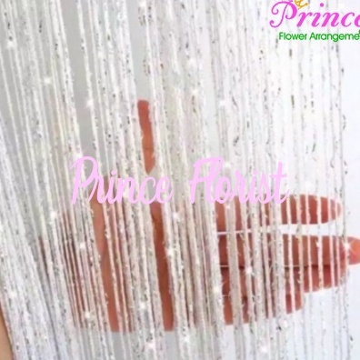 PRODUK AWAL TAHUN TIRAI BENANG GLITER 1X2M DEKORASI RUMBAI BLING BLING IMPORT PLASTIK HIAS RUMAHhias
