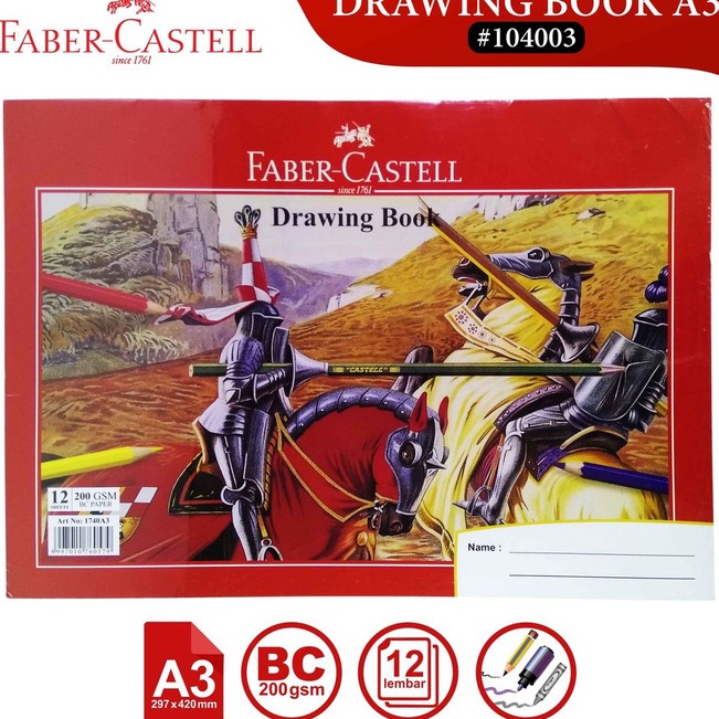 

Harga Terbaru BUKU GAMBAR A3 FABER CASTELL DRAWING BOOK KERTAS LUKIS TEBAL 2 GSM