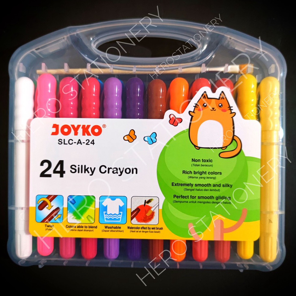 

KODE Y15C Krayon halus silky crayon joyko 24 warna SLCA24