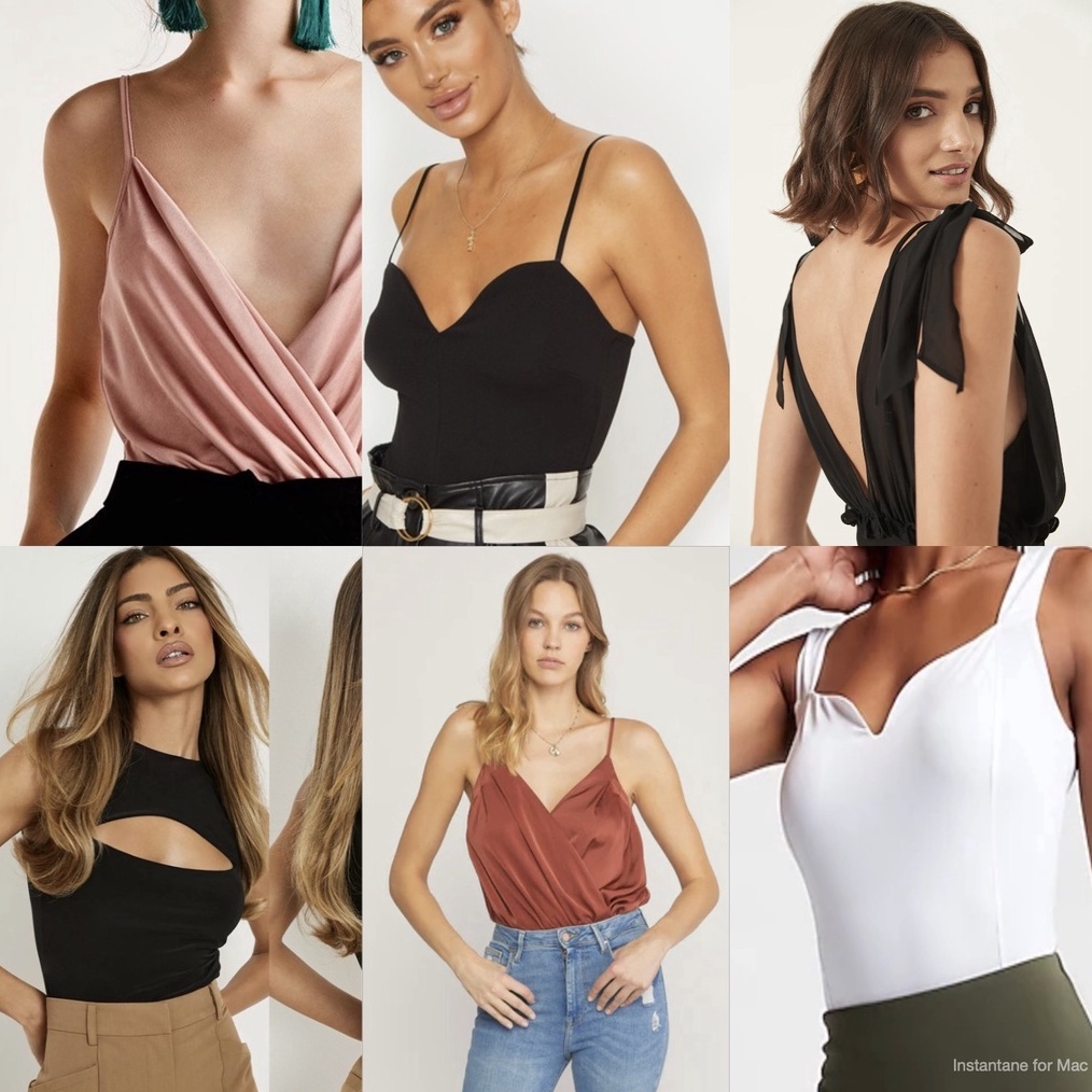 KODE U8C 2 EXPRESS NEUTRAL SERIES Body Contour Ribbed High Halter Neck Thong Bodysuit Tank Top Kutan